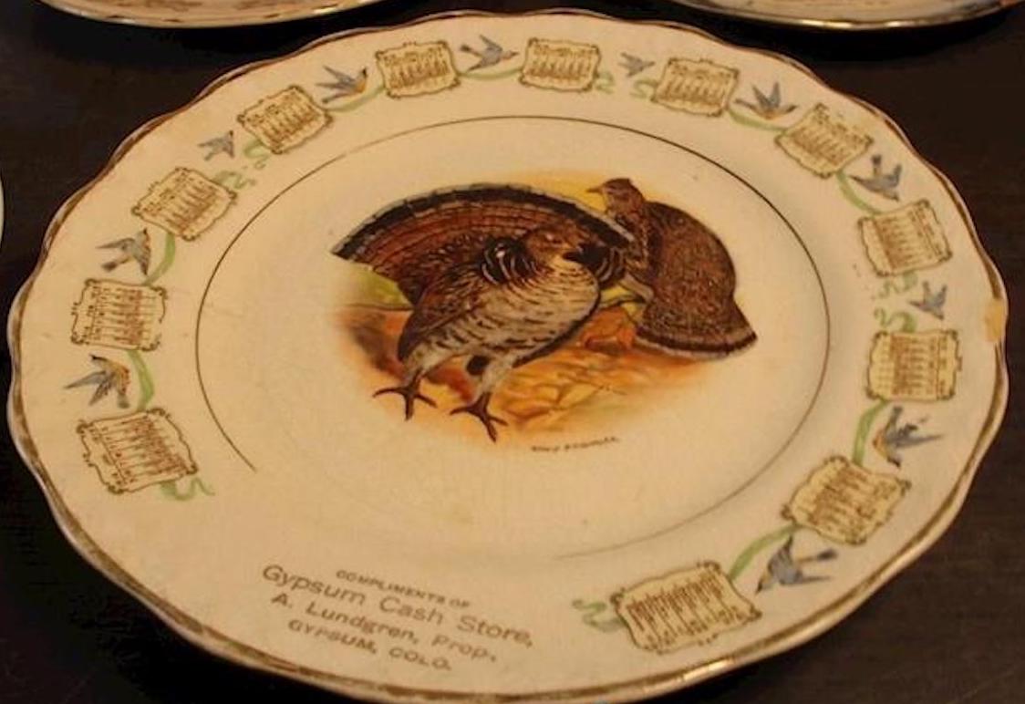 1917 Turkey Calendar Plate (12\